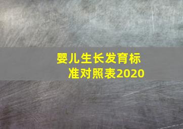 婴儿生长发育标准对照表2020