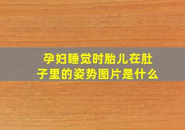 孕妇睡觉时胎儿在肚子里的姿势图片是什么