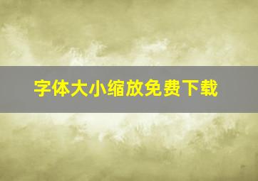 字体大小缩放免费下载