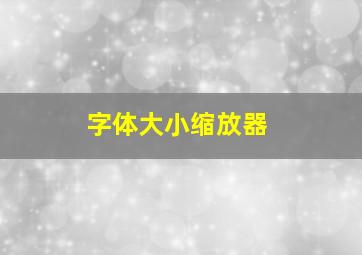 字体大小缩放器