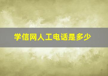 学信网人工电话是多少