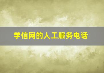 学信网的人工服务电话