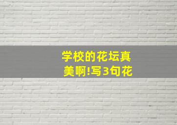 学校的花坛真美啊!写3句花