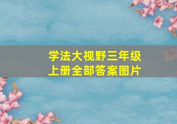 学法大视野三年级上册全部答案图片