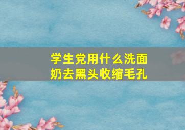 学生党用什么洗面奶去黑头收缩毛孔