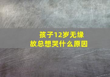 孩子12岁无缘故总想哭什么原因