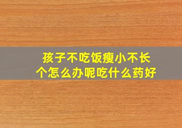 孩子不吃饭瘦小不长个怎么办呢吃什么药好