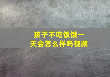 孩子不吃饭饿一天会怎么样吗视频