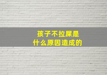 孩子不拉屎是什么原因造成的