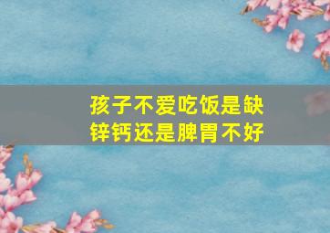 孩子不爱吃饭是缺锌钙还是脾胃不好