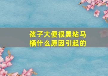 孩子大便很臭粘马桶什么原因引起的