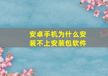 安卓手机为什么安装不上安装包软件