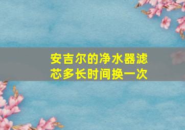 安吉尔的净水器滤芯多长时间换一次