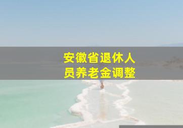 安徽省退休人员养老金调整