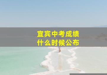 宜宾中考成绩什么时候公布