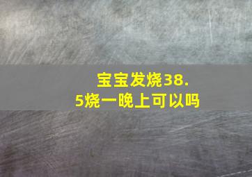 宝宝发烧38.5烧一晚上可以吗