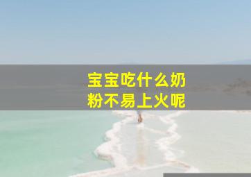 宝宝吃什么奶粉不易上火呢