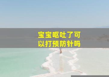 宝宝呕吐了可以打预防针吗