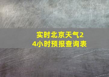 实时北京天气24小时预报查询表