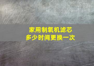 家用制氧机滤芯多少时间更换一次