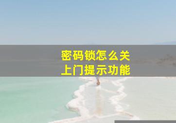 密码锁怎么关上门提示功能