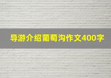 导游介绍葡萄沟作文400字