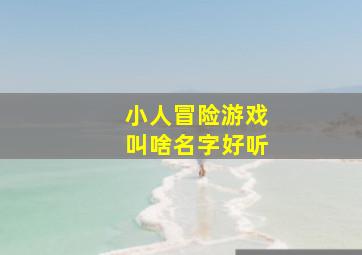 小人冒险游戏叫啥名字好听