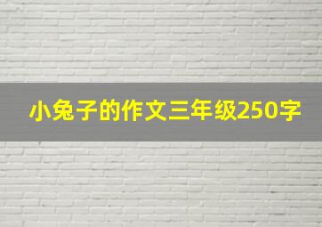 小兔子的作文三年级250字