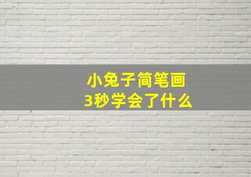 小兔子简笔画3秒学会了什么