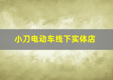 小刀电动车线下实体店