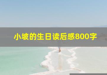 小坡的生日读后感800字