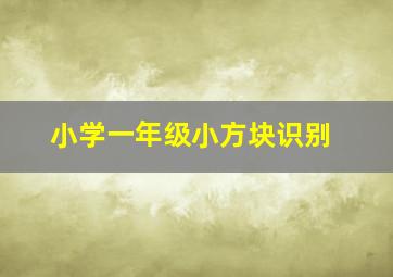 小学一年级小方块识别