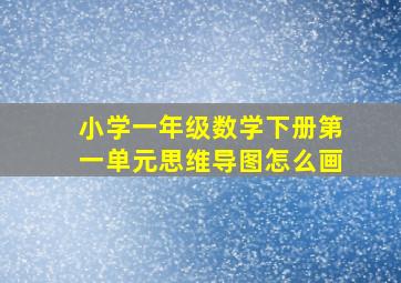 小学一年级数学下册第一单元思维导图怎么画