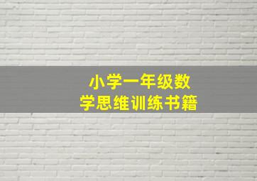 小学一年级数学思维训练书籍