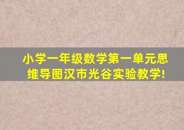 小学一年级数学第一单元思维导图汉市光谷实验教学!