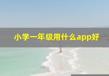 小学一年级用什么app好