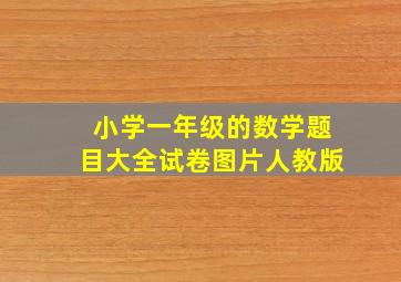 小学一年级的数学题目大全试卷图片人教版