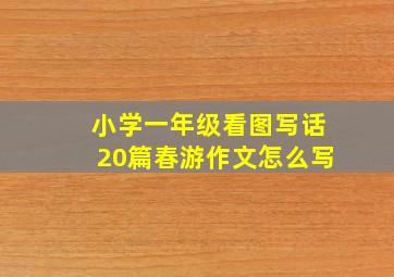 小学一年级看图写话20篇春游作文怎么写