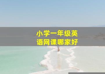 小学一年级英语网课哪家好