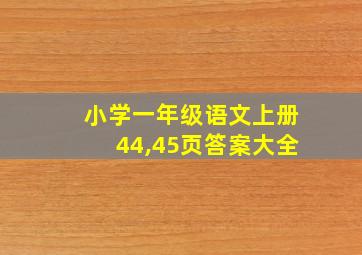 小学一年级语文上册44,45页答案大全