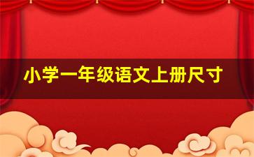 小学一年级语文上册尺寸