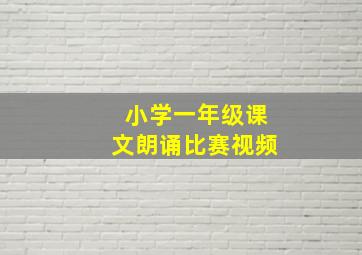 小学一年级课文朗诵比赛视频