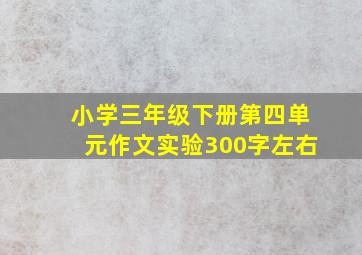 小学三年级下册第四单元作文实验300字左右