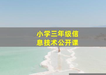 小学三年级信息技术公开课