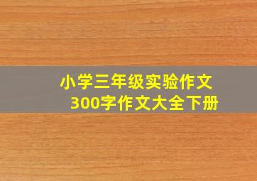 小学三年级实验作文300字作文大全下册