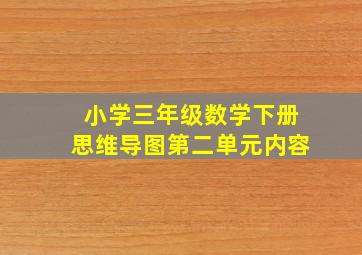 小学三年级数学下册思维导图第二单元内容