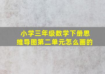 小学三年级数学下册思维导图第二单元怎么画的