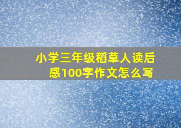 小学三年级稻草人读后感100字作文怎么写