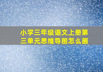 小学三年级语文上册第三单元思维导图怎么画