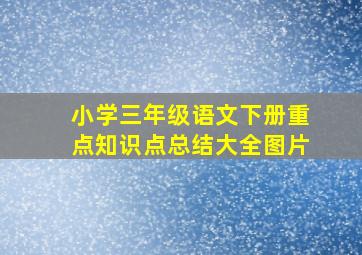 小学三年级语文下册重点知识点总结大全图片